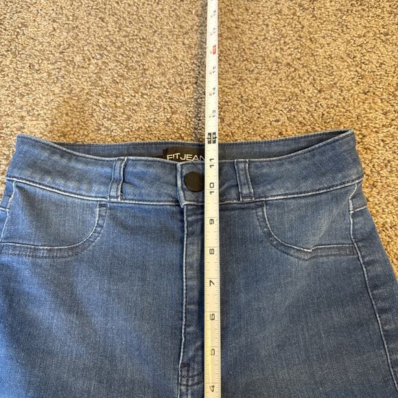 FIT JEANS Fitjeans Women’s S Regular V2 Super Ripped High Waisted Azure‎ Bluex - Picture 5 of 12